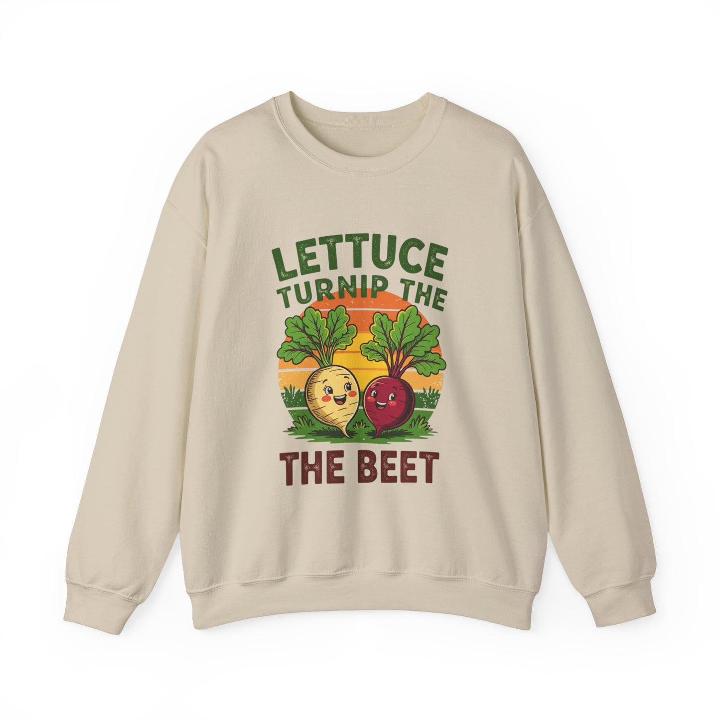 Funny Vegetable Sweatshirt, Lettuce Turnip the Beet Crewneck, Plant Lover Gift, Unique Garden Apparel, Cozy Unisex Sweater