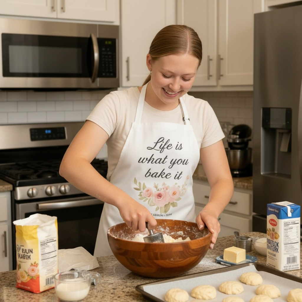 Chic Floral Kitchen Apron - Gift for Bakers, Cooking Enthusiasts, Mother's Day, Housewarming, Unique Kitchen Decor
