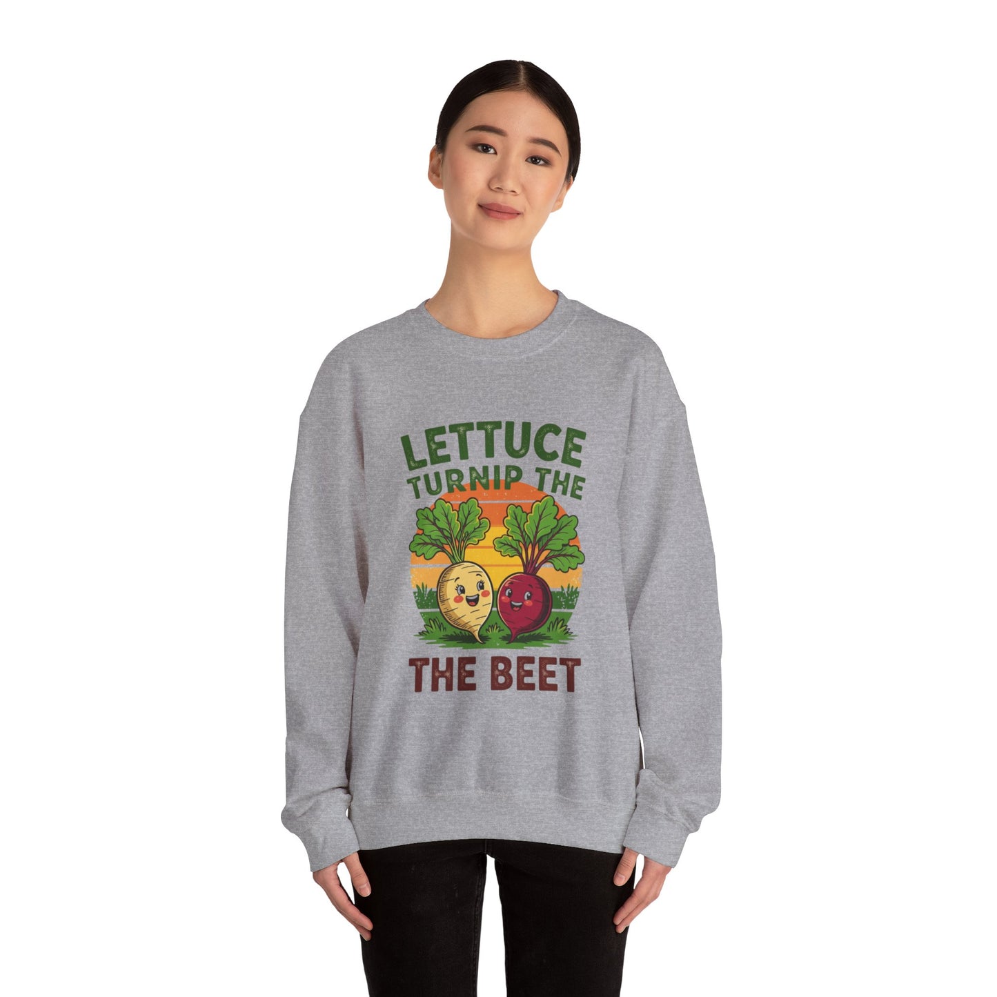 Funny Vegetable Sweatshirt, Lettuce Turnip the Beet Crewneck, Plant Lover Gift, Unique Garden Apparel, Cozy Unisex Sweater