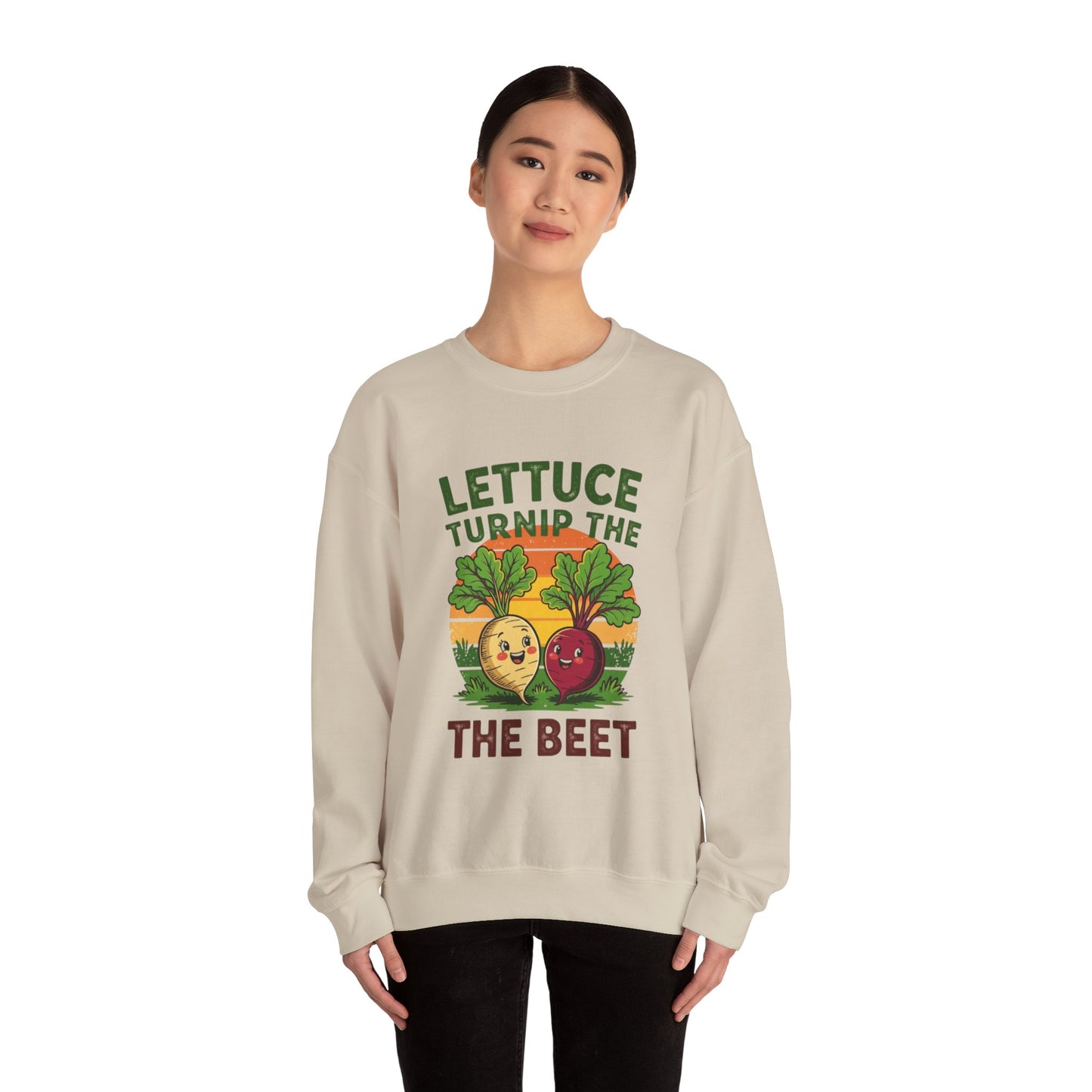 Funny Vegetable Sweatshirt, Lettuce Turnip the Beet Crewneck, Plant Lover Gift, Unique Garden Apparel, Cozy Unisex Sweater