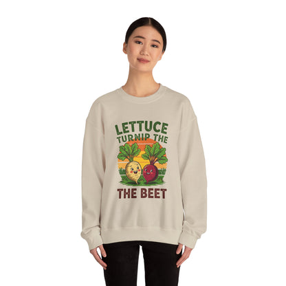 Funny Vegetable Sweatshirt, Lettuce Turnip the Beet Crewneck, Plant Lover Gift, Unique Garden Apparel, Cozy Unisex Sweater
