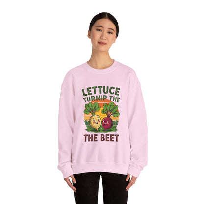 Funny Vegetable Sweatshirt, Lettuce Turnip the Beet Crewneck, Plant Lover Gift, Unique Garden Apparel, Cozy Unisex Sweater