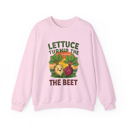 Funny Vegetable Sweatshirt, Lettuce Turnip the Beet Crewneck, Plant Lover Gift, Unique Garden Apparel, Cozy Unisex Sweater