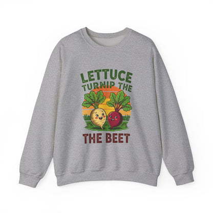Funny Vegetable Sweatshirt, Lettuce Turnip the Beet Crewneck, Plant Lover Gift, Unique Garden Apparel, Cozy Unisex Sweater