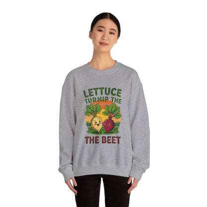 Funny Vegetable Sweatshirt, Lettuce Turnip the Beet Crewneck, Plant Lover Gift, Unique Garden Apparel, Cozy Unisex Sweater